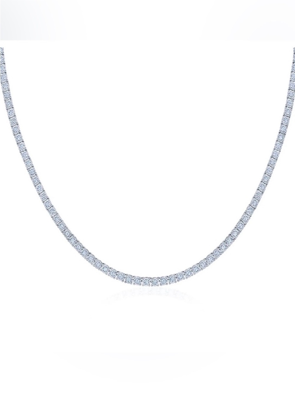 18k Tennis Necklace - Picture 3 of 10